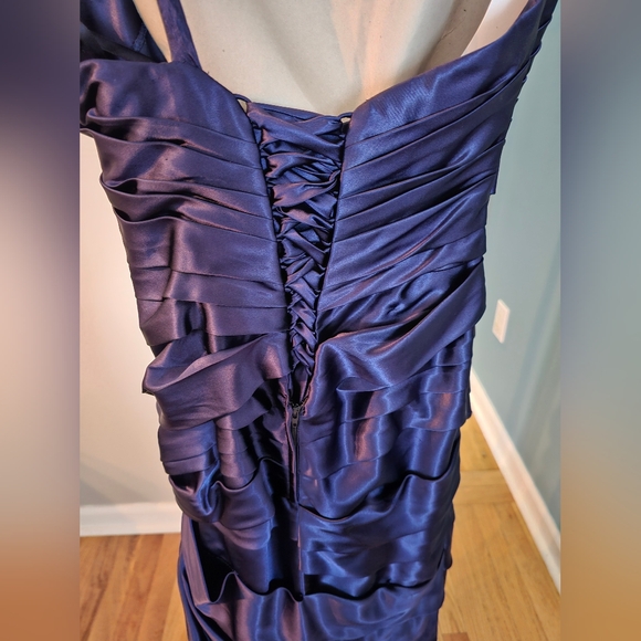 Navy blue Prom Dress size 8 - Picture 7 of 8